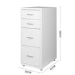 Levede 4 Drawer Office Drawers Cabinet White-2006733171760173058