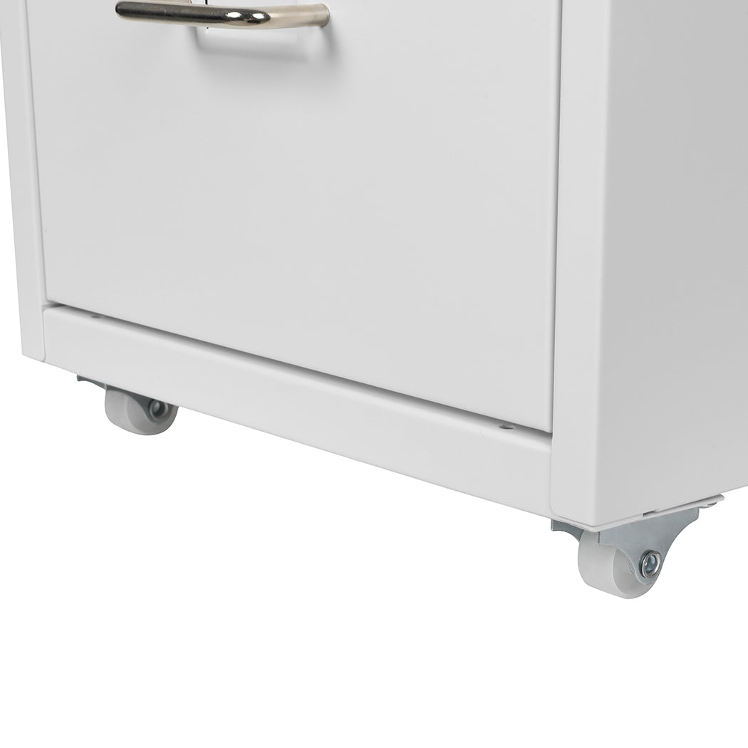 Levede 3 Drawer Office Drawers Cabinet White-2018816800573231108