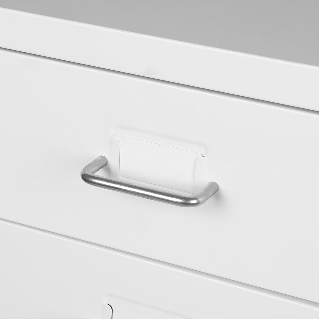 Levede 4 Drawer Office Drawers Cabinet White-2006733171760173062