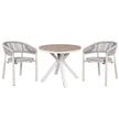 CDC10302-IDx2 Sand White Outdoor Dining Chair - Light Grey (Set of 2)