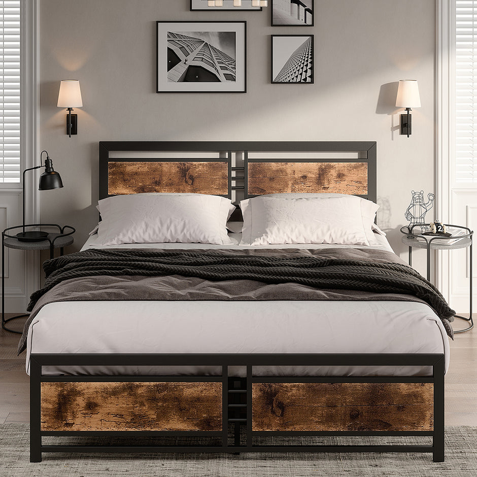 Levede Metal Bed Frame Queen Mattress-2006733223400443911