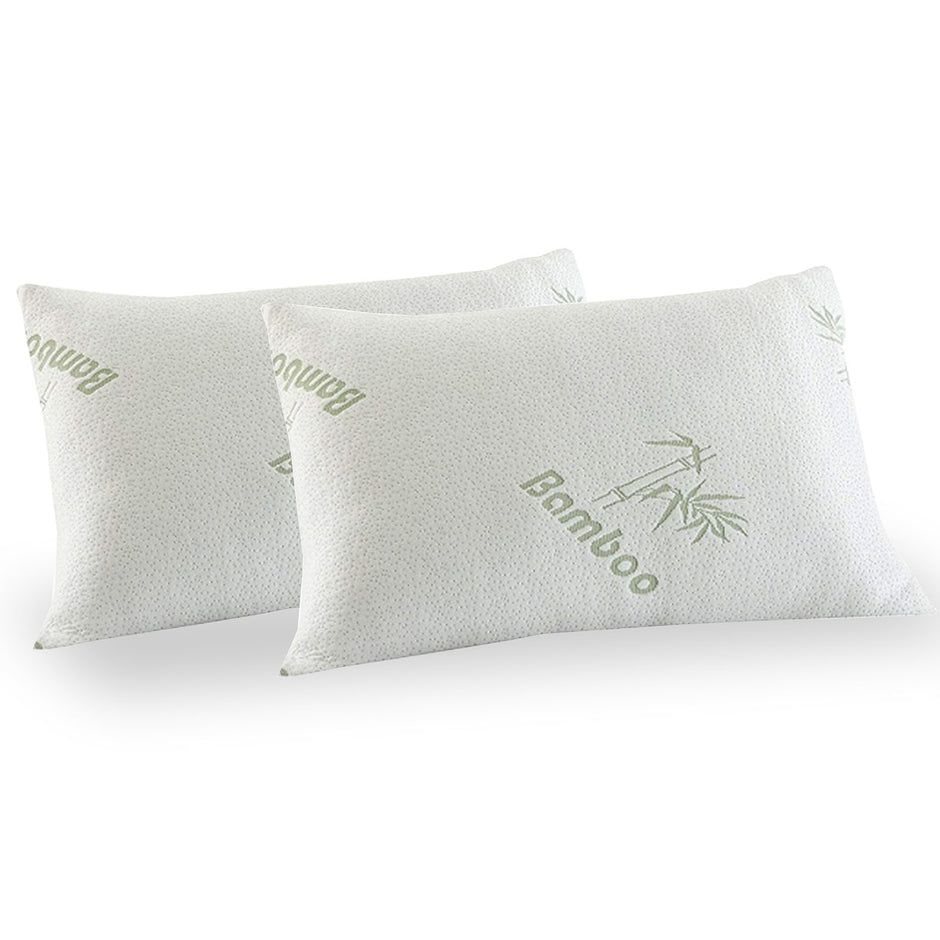 ROYAL COMFORT BAMBOO COVERED MEMORY FOAM PILLOW - 2PK-1951134817148080128