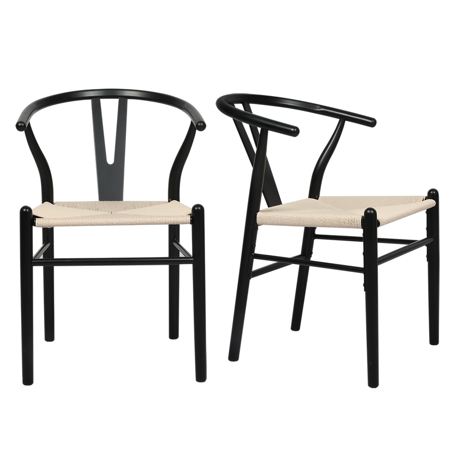 Levede 8x Dining Chairs Wooden Hans Black-2018816939526328328