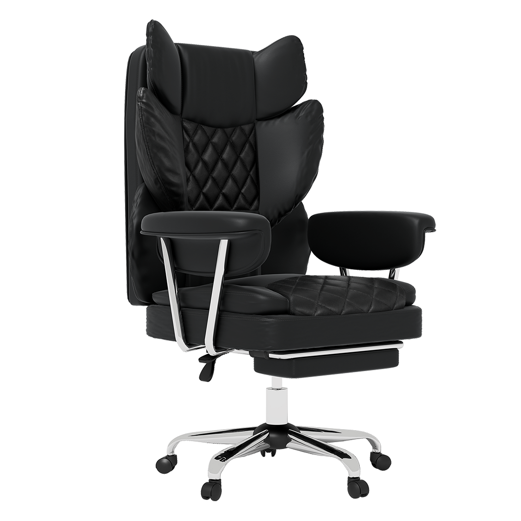 Levede Gaming Office Chair High Back PU Leather Black-2018816911453851656