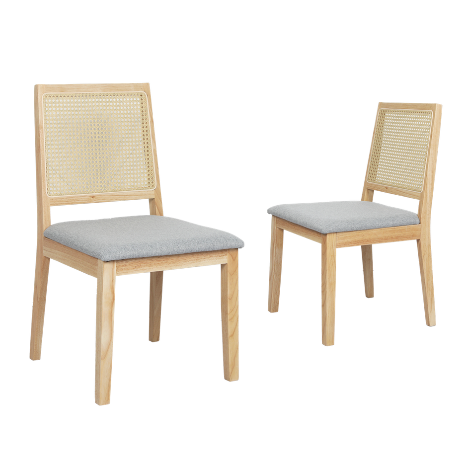 Levede 2x Rattan Dining Chair Solid Wood Lounge-2006732686290456584