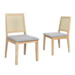 Levede 2x Rattan Dining Chair Solid Wood Lounge-2006732686290456584