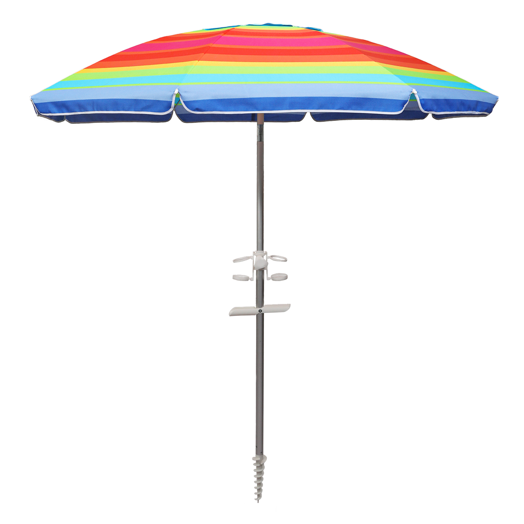 Mountview 2M Outdoor Beach Umbrellas Sand Colorful-2006732891937181704