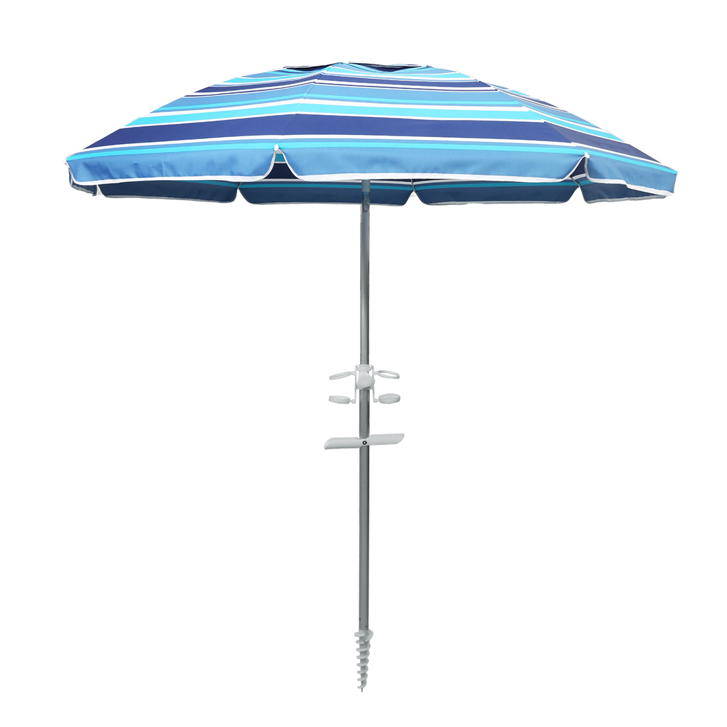 Mountview 2M Outdoor Beach Umbrellas Sand Blue-2006732891584860168
