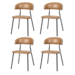 Levede 4x PU Leather Dining Chairs Kitchen Lounge-2006732800698486792