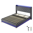 Levede King Bed Frame Gas Lift Storage LED Light USB-2006733381597007880