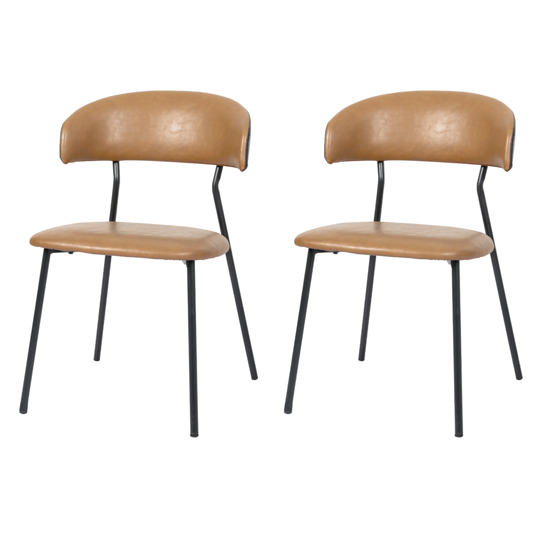 Levede 2x PU Leather Dining Chairs Kitchen Lounge-2006732800518131720