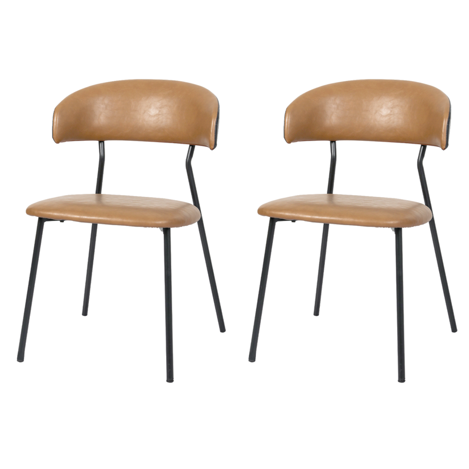 Levede 2x PU Leather Dining Chairs Kitchen Lounge-2006732800518131720