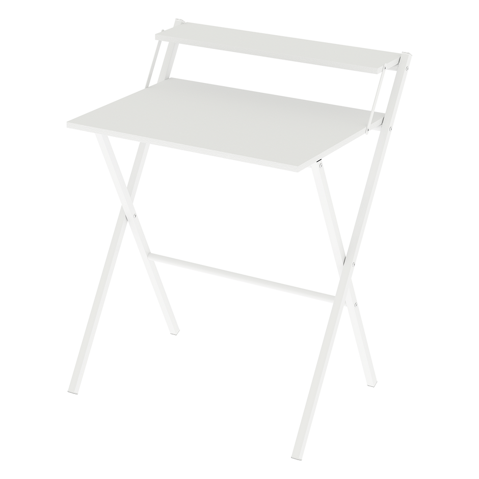 Levede Foldable Computer Desk Office Study Desk White-2011971108894543880