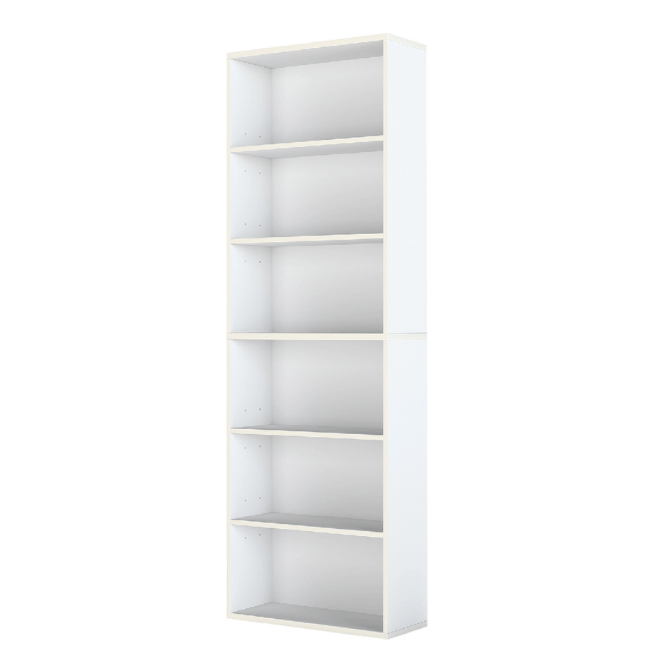 Levede 6 Tier Book Shelf Adjustable Shelves White-2006732776304414728