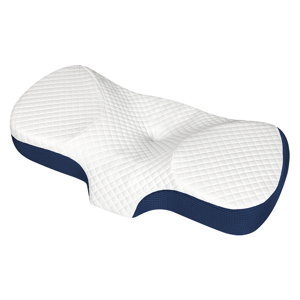 Dreamz Memory Foam Pillow Pillowcase Supprt Blue Rebound-2018816680158957576