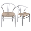 Levede 6x Dining Chairs Wooden Hans White-2006732723238080520