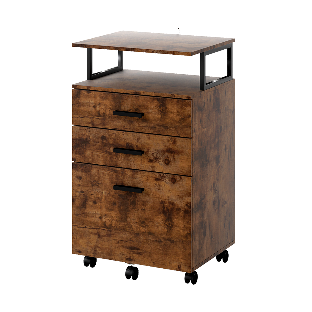Levede Mobile File Cabinet 3 Drawers Home Office Desk-2006732762572263432