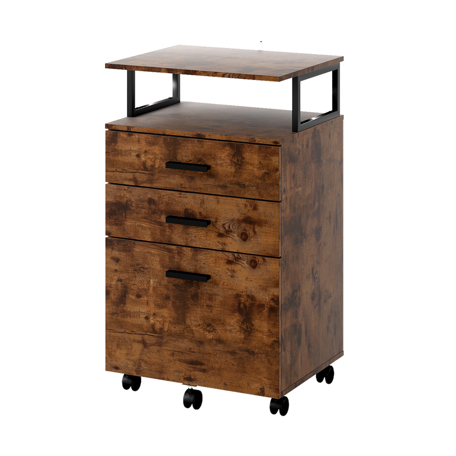 Levede Mobile File Cabinet 3 Drawers Home Office Desk-2006732762572263432