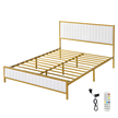 Levede Metal Bed Frame Under Bed Storage Queen Beige-2006732902183866376