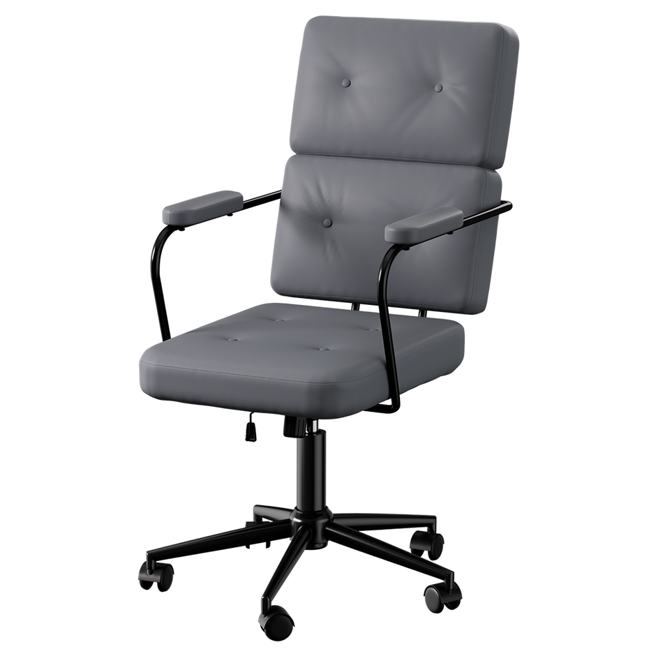 LEVEDE Ergonomic Office Chair Computer PU Grey-2018816851219451912