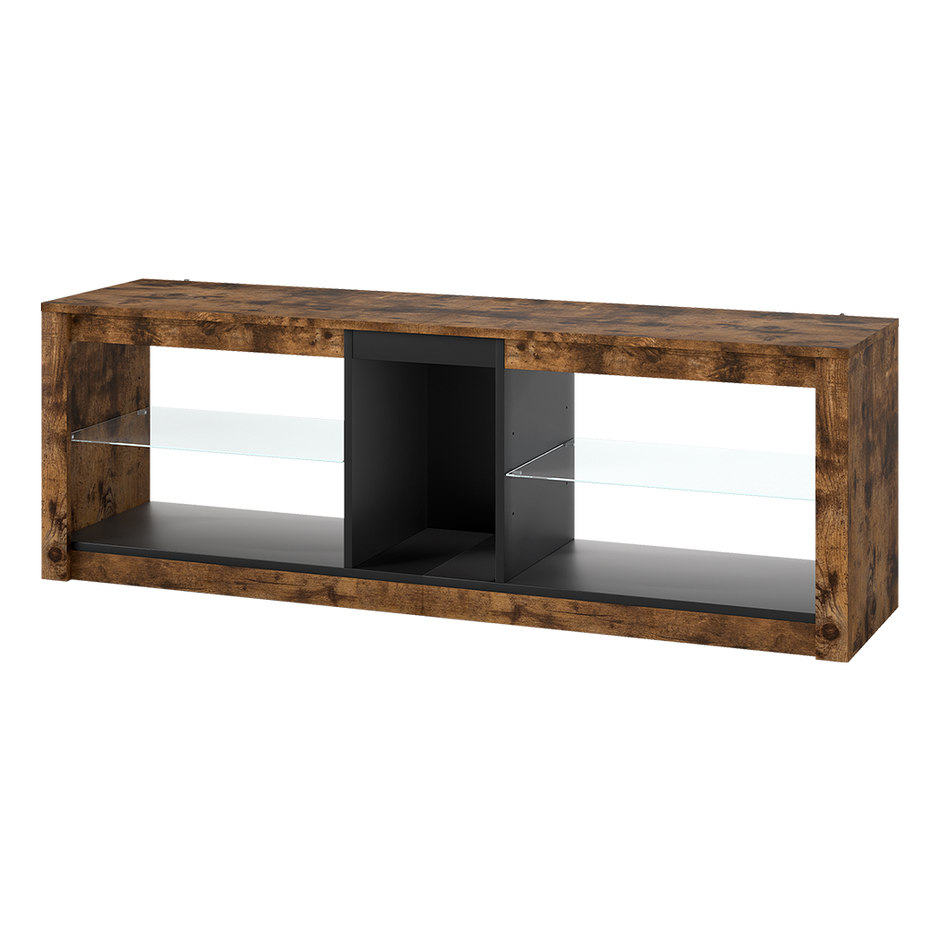 Levede TV Stand Cabinet Glass Display Storage Shelves-2011971130453266441