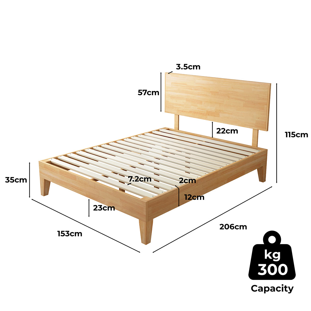Levede Queen Rubberwood Bed Frame-2018816935571099650