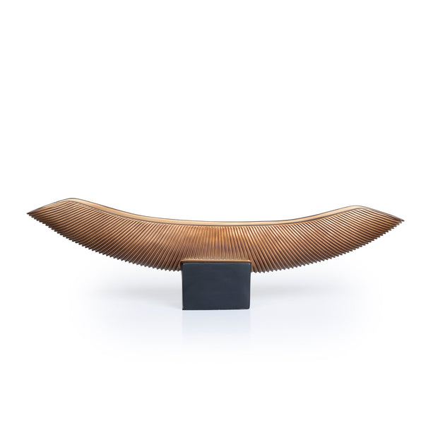 CAC10699-KM Decorative Boat Vase - Brown