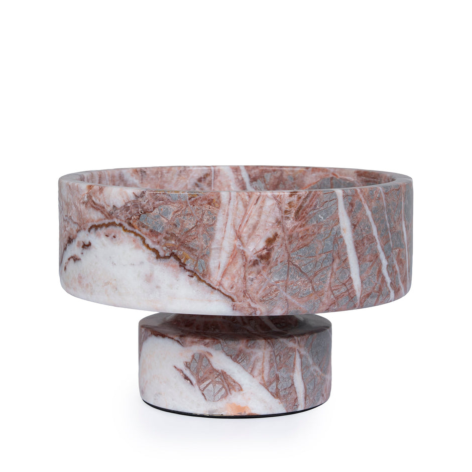 CAC10714-KM Round Marble Tray - Multicolor