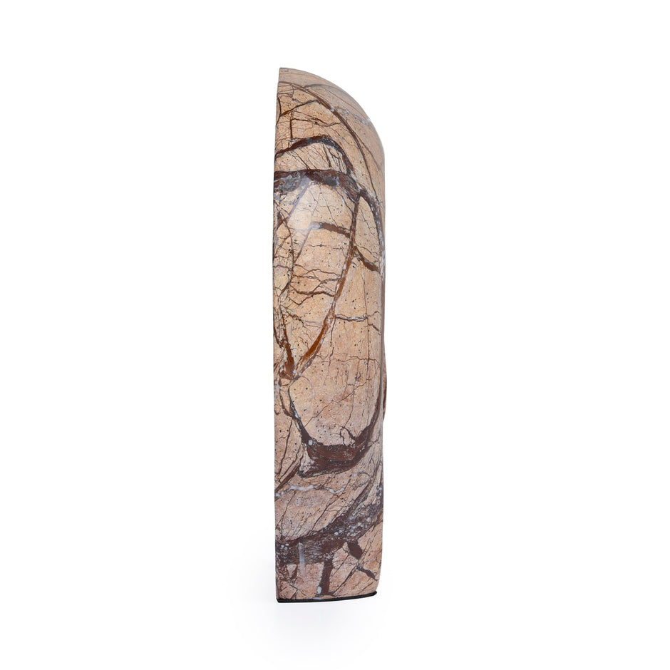 CAC10721-KM Sea Waves Marble Sculpture - Brown