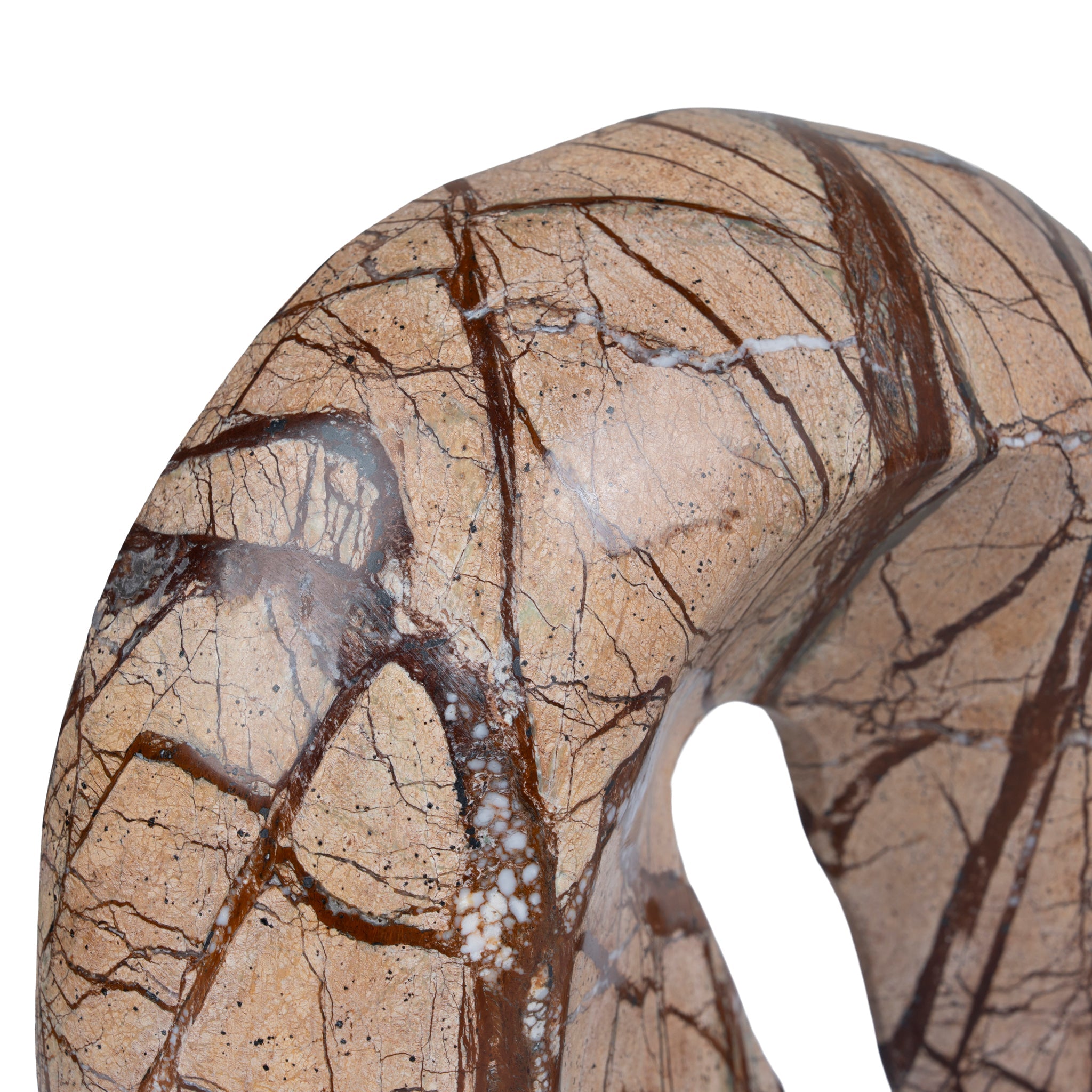 CAC10721-KM Sea Waves Marble Sculpture - Brown