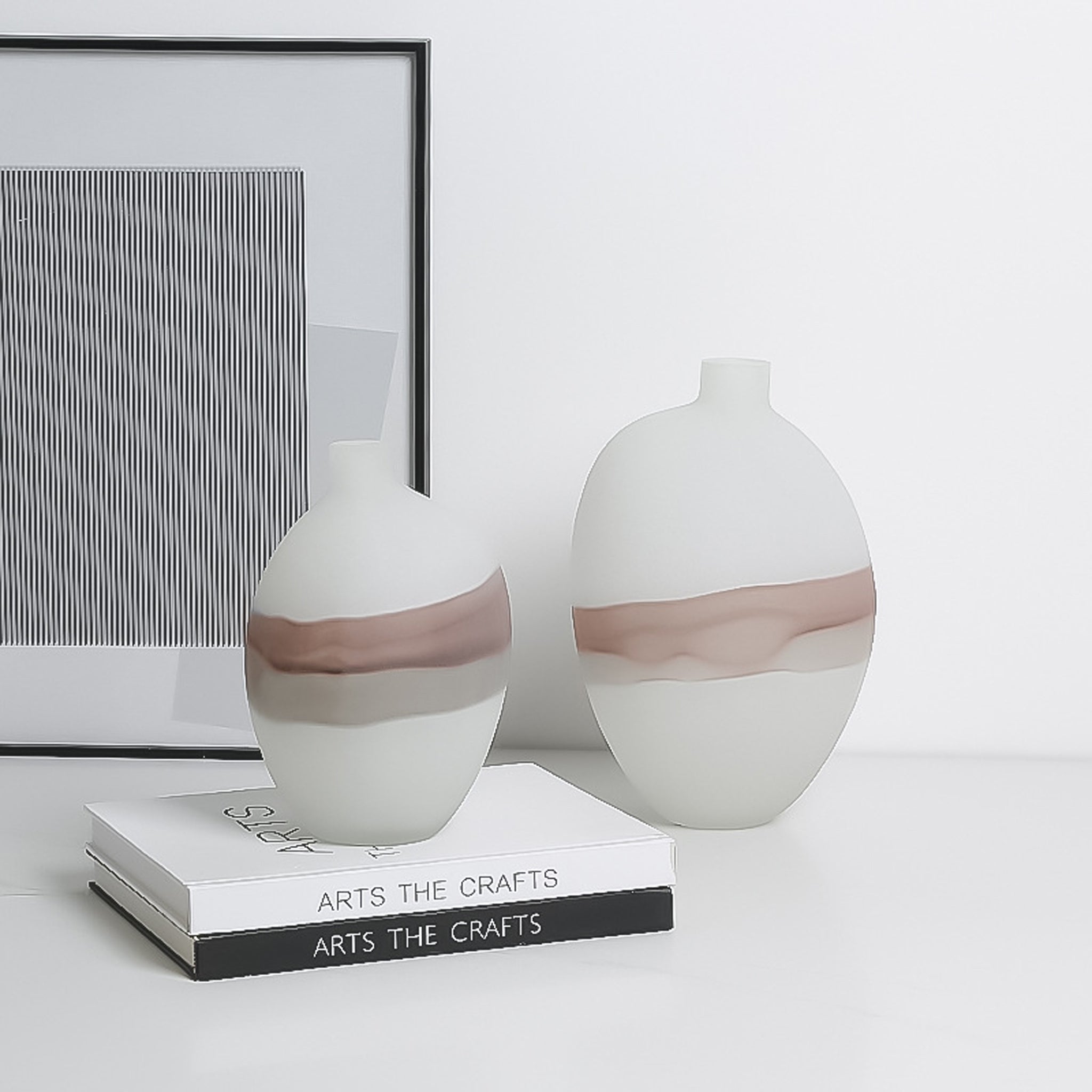 CAC10749-FC Flowing Vase B - White