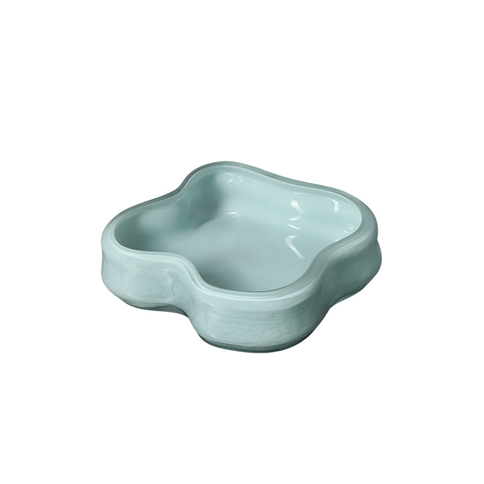 CAC10784-FC Glass Petal Plate B - Blue