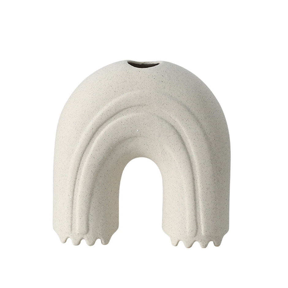 CAC10793-FC Ceramic Curved Arch Ornament - White