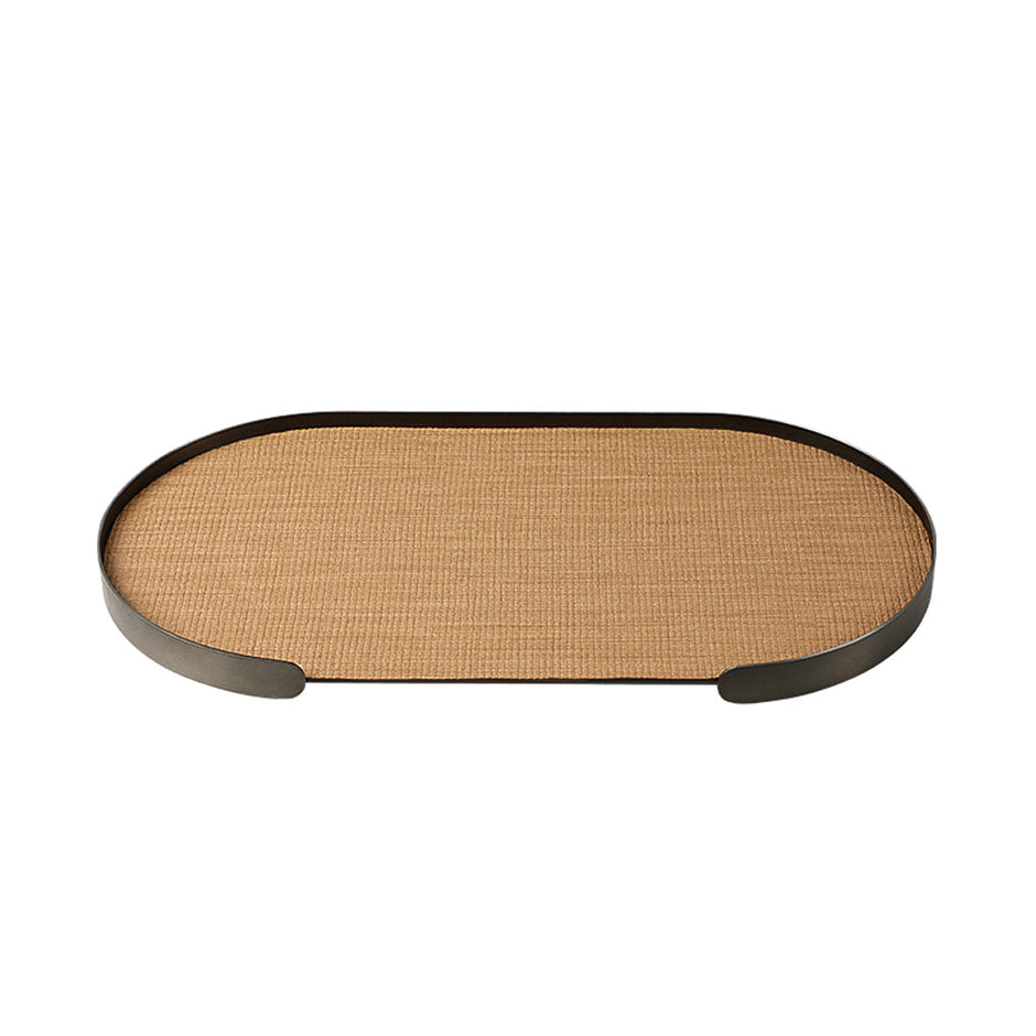 CAC10833-FC Oval Tray Coffee A