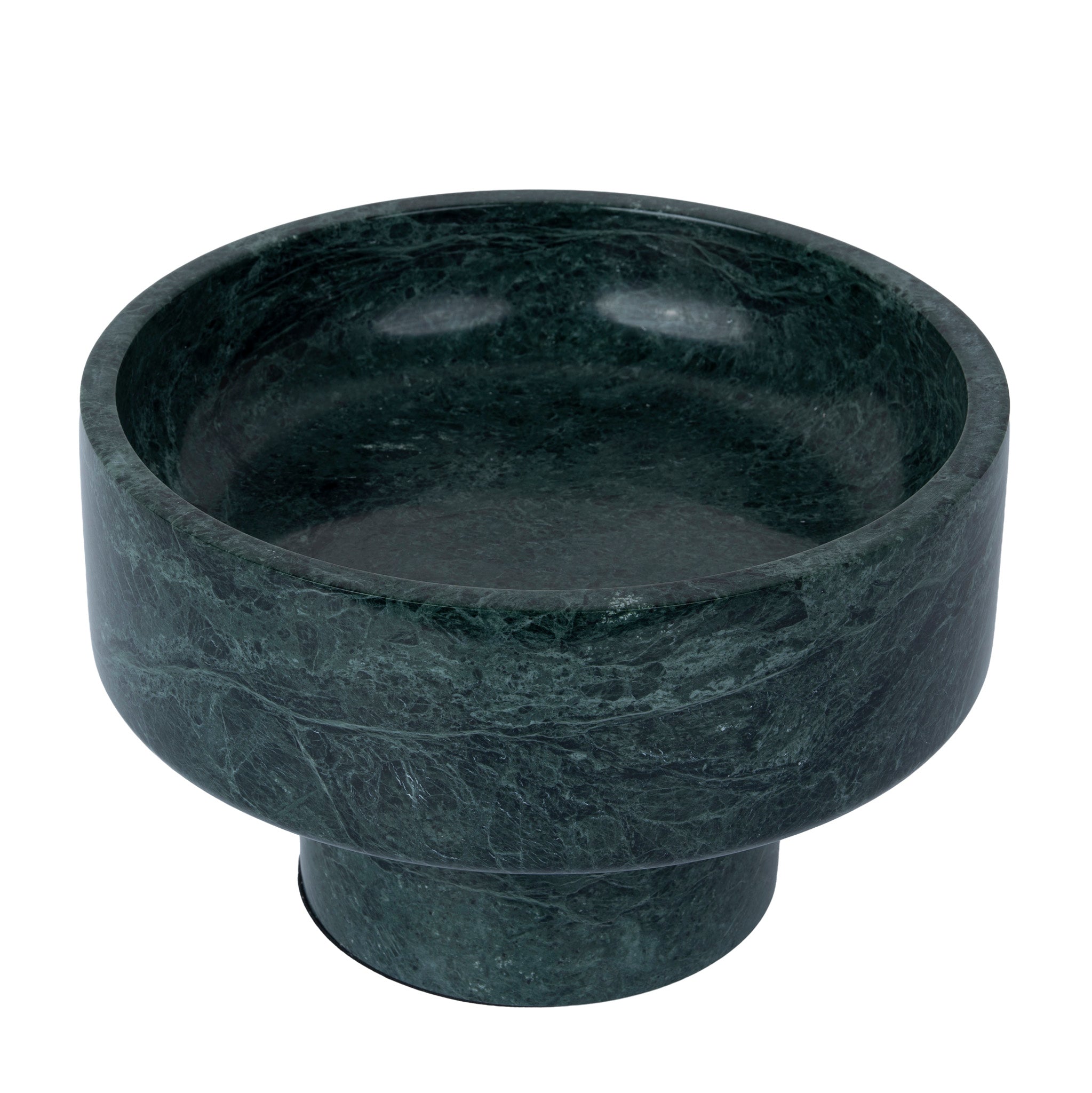 CAC12534-KM Round Marble Tray - Green