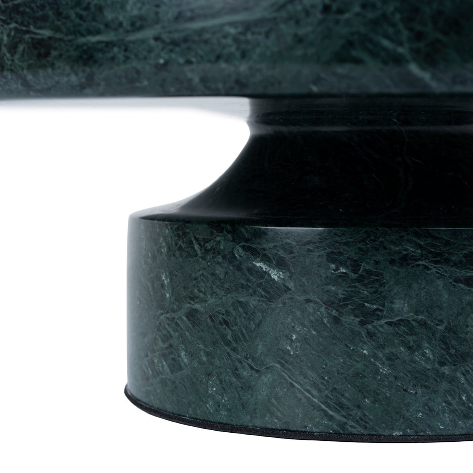 CAC12534-KM Round Marble Tray - Green