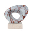 CAC12536-KM Halo Marble Sculpture - Bulgari Red