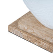 CAC12537-KM Organic Shape Marble Sculpture - Clay White