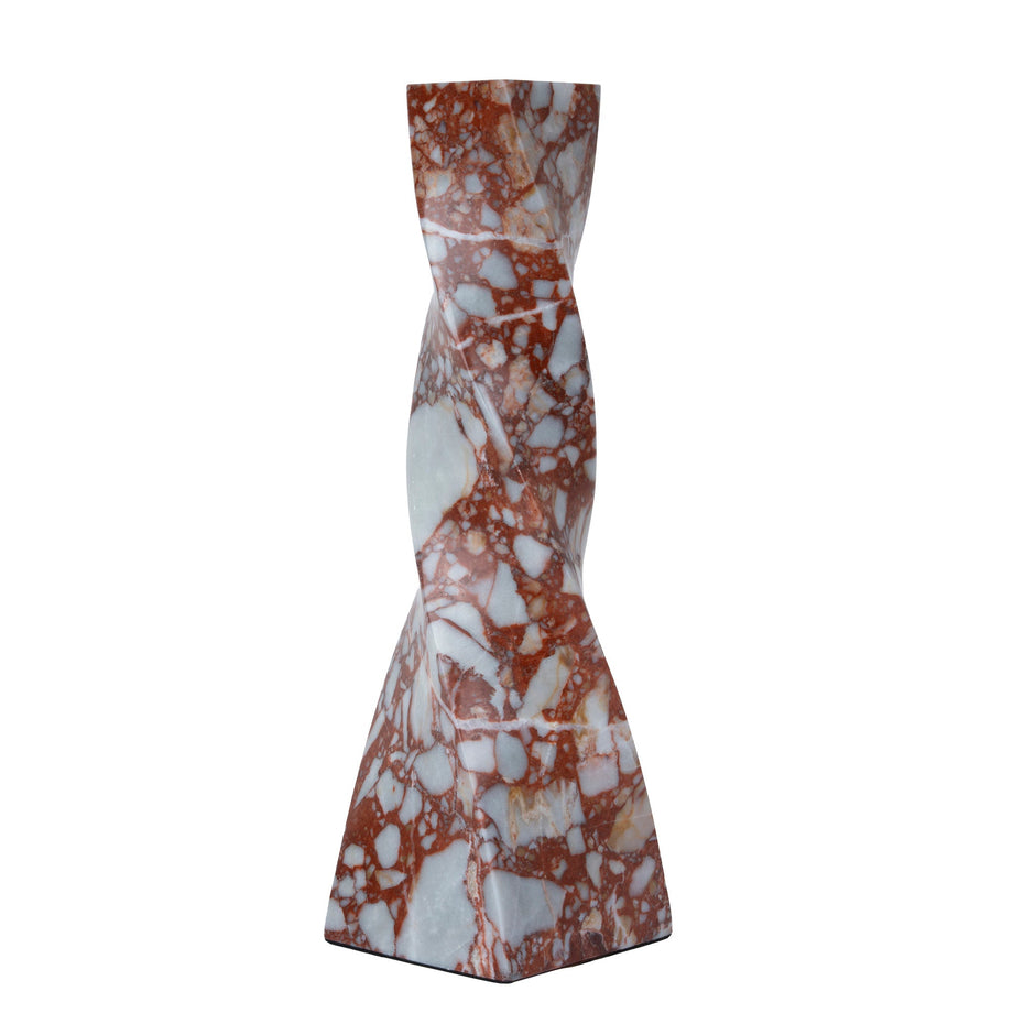CAC12538-KM Spiral Marble Decor - Bulgari Red