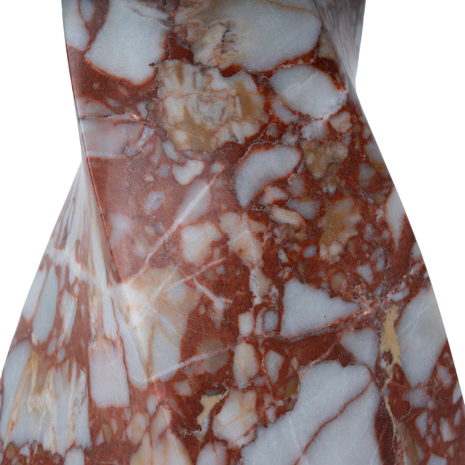 CAC12538-KM Spiral Marble Decor - Bulgari Red