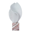 CAC12539-KM Geometric Marble Sculpture - Red Ochre