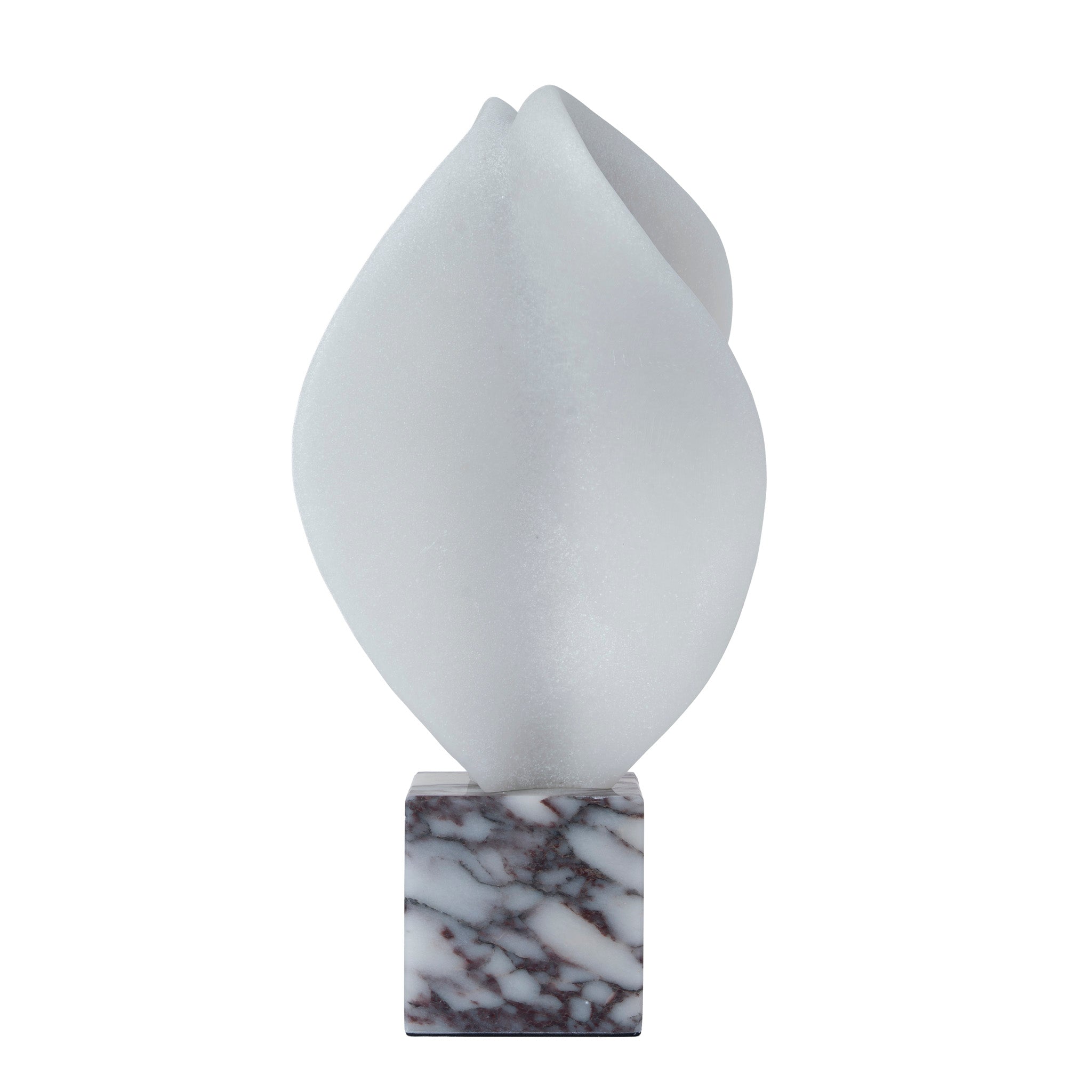 CAC12540-KM Geometric Marble Sculpture - Bulgari White