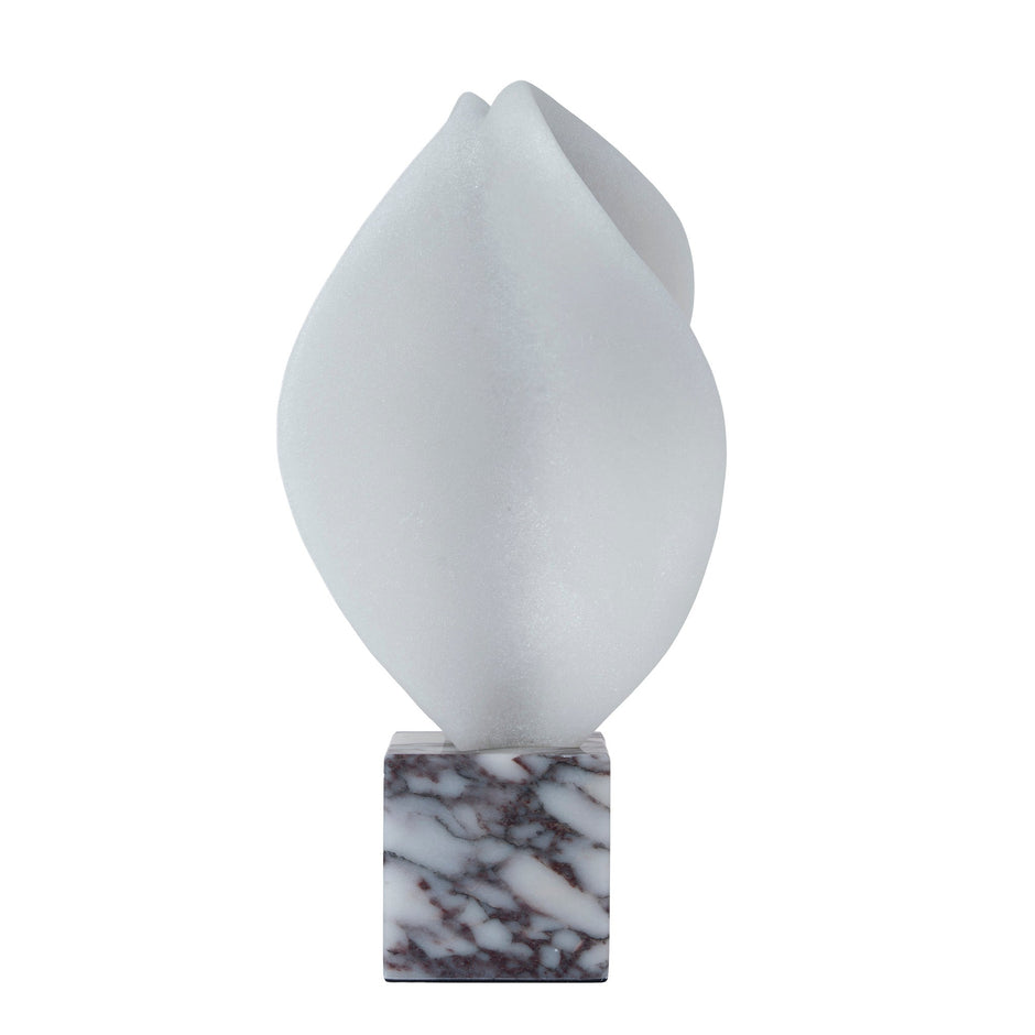 CAC12540-KM Geometric Marble Sculpture - Bulgari White