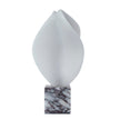 CAC12540-KM Geometric Marble Sculpture - Bulgari White