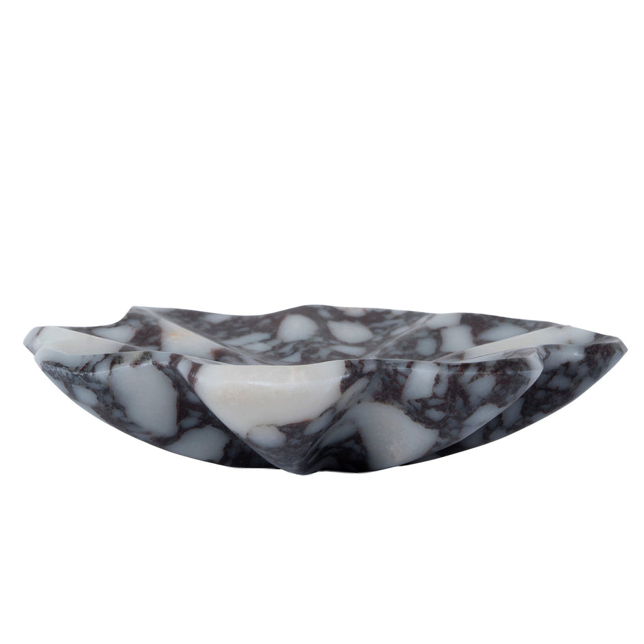 CAC12542-KM Sculptural Marble Tray - Bulgari Purple