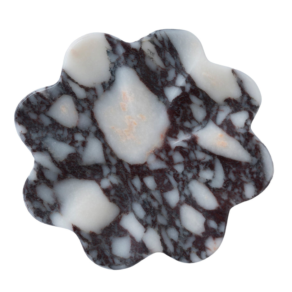 CAC12542-KM Sculptural Marble Tray - Bulgari Purple