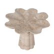CAC12652-KM Petal Shaped Travertine Vase - Beige