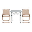 Weisshorn 3pc Camping Table Chair Set Outdoor Folding Aluminium Portable Picnic