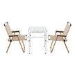 Weisshorn 3pc Camping Table Chair Set Outdoor Folding Aluminium Portable Picnic