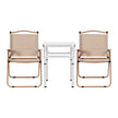 Weisshorn 3pc Camping Table Chair Set Outdoor Folding Aluminium Portable Picnic